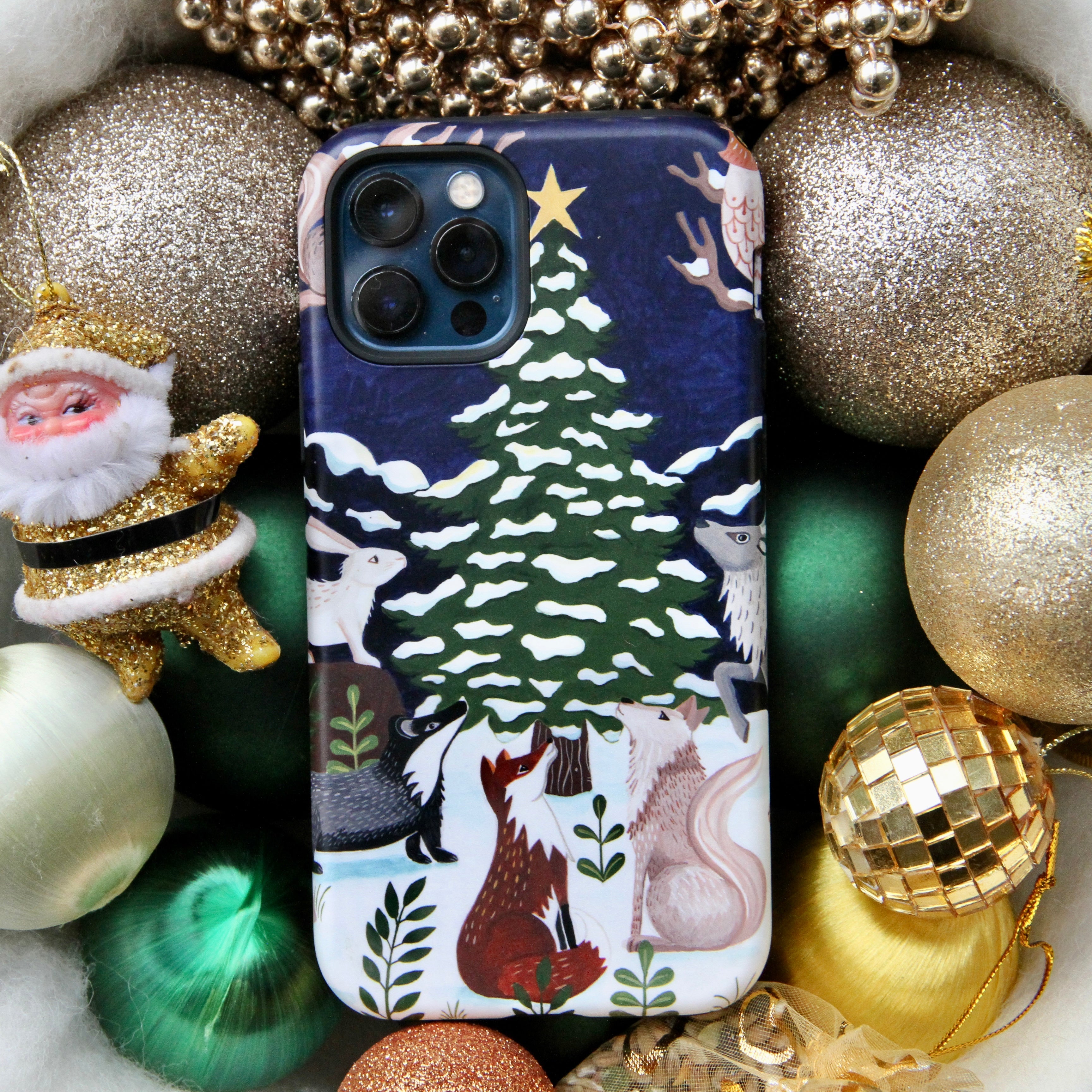 iPhone Tough Case - Christmas Tree By Bex Parkin