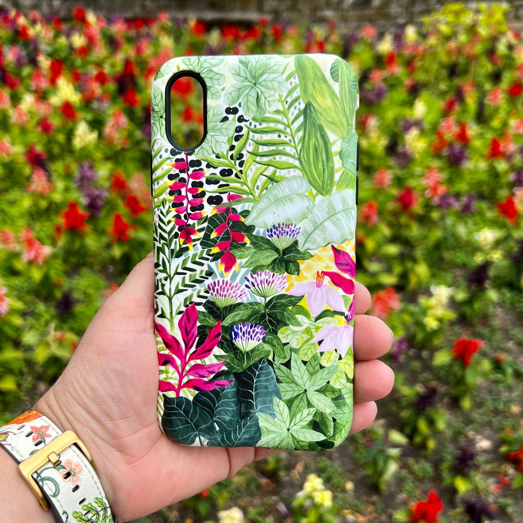 iPhone Tough Case - Pink Botanical By Bex Parkin