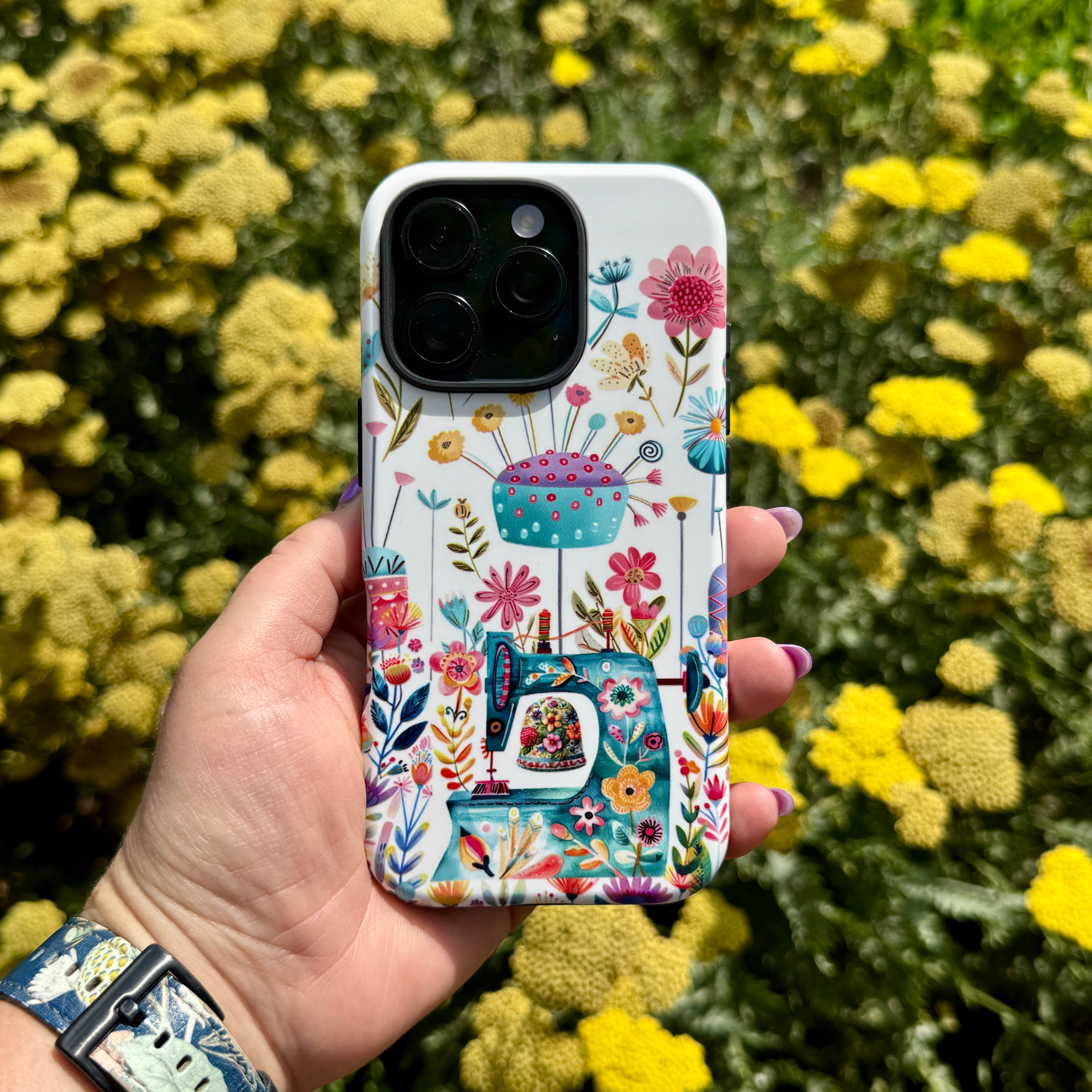iPhone Case - Floral Sewing Machine
