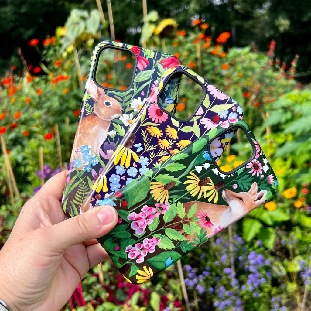 iPhone Tough Case - Fox And Foxgloves By Bex Parkin