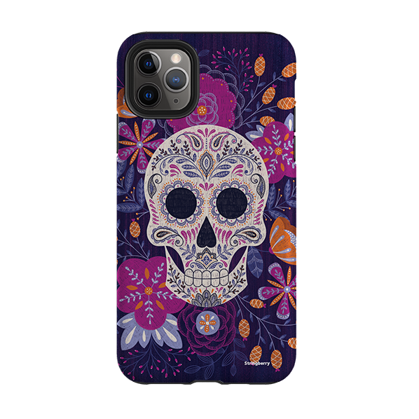 iPhone Tough Case - Sugar Skull By Jenny Zemanek