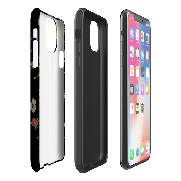 iPhone Tough Case - Floral Bumble Bees By Helen Ahpornsiri