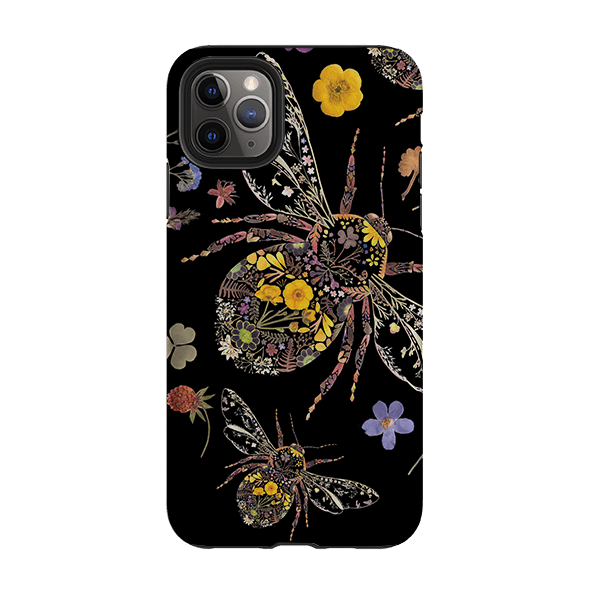 iPhone Tough Case - Floral Bumble Bees By Helen Ahpornsiri