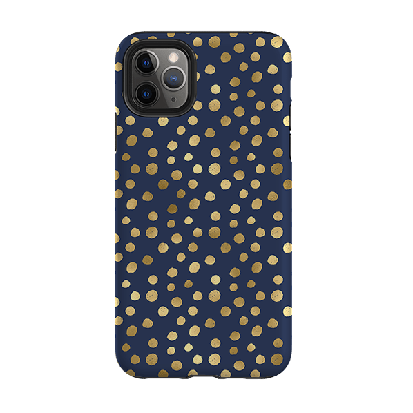 iPhone Tough Case - Navy Polka