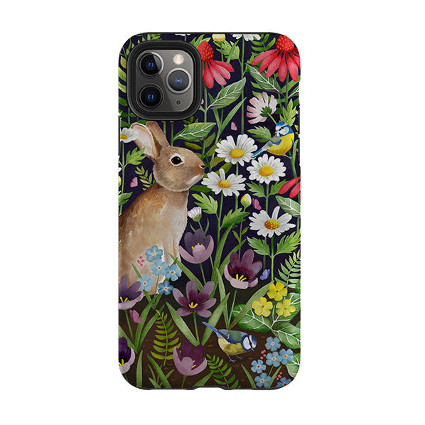 iPhone Tough Case - Rabbit And Wildflowers By Bex Parkin